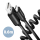 Kabel AXAGON BUCM-AM10TB Kabel Twister USB-C - USB-A, 0,6m, USB 2.0, 2.4A, ALU, PVC Czarny